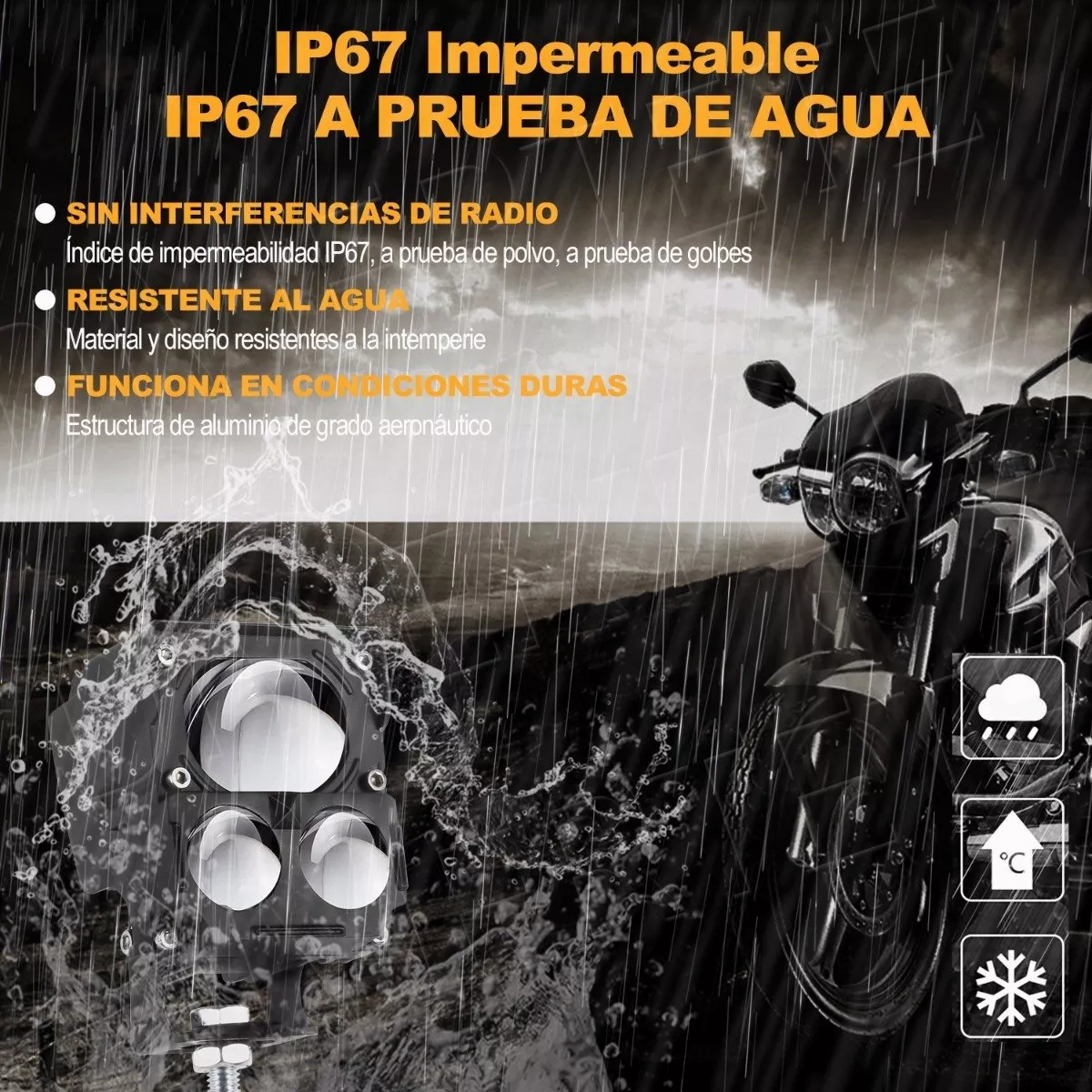 Par Faros De Lupa Doble Color Luz Para Auto Moto 32000 Lm