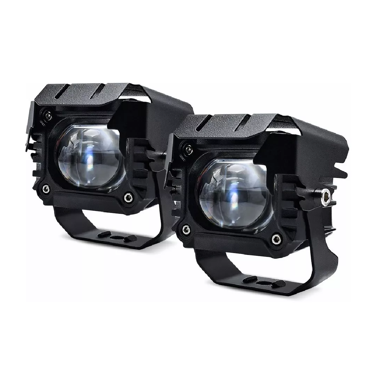 Faros De Lupa De Color Doble 180w Para Auto, Moto, 1 Par