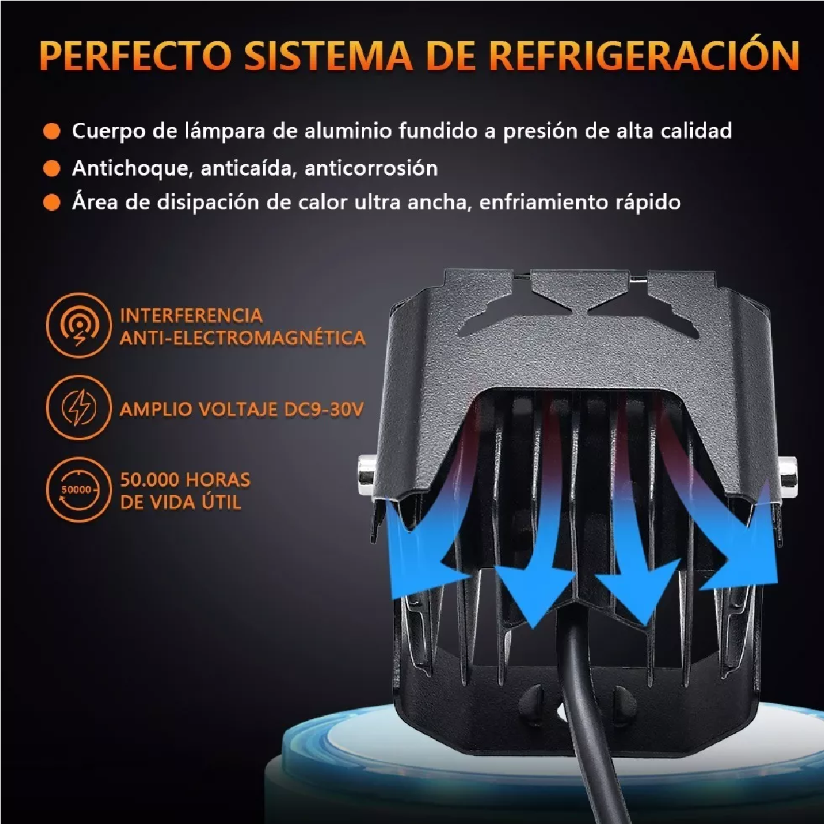 Faros De Lupa De Color Doble 180w Para Auto, Moto, 1 Par