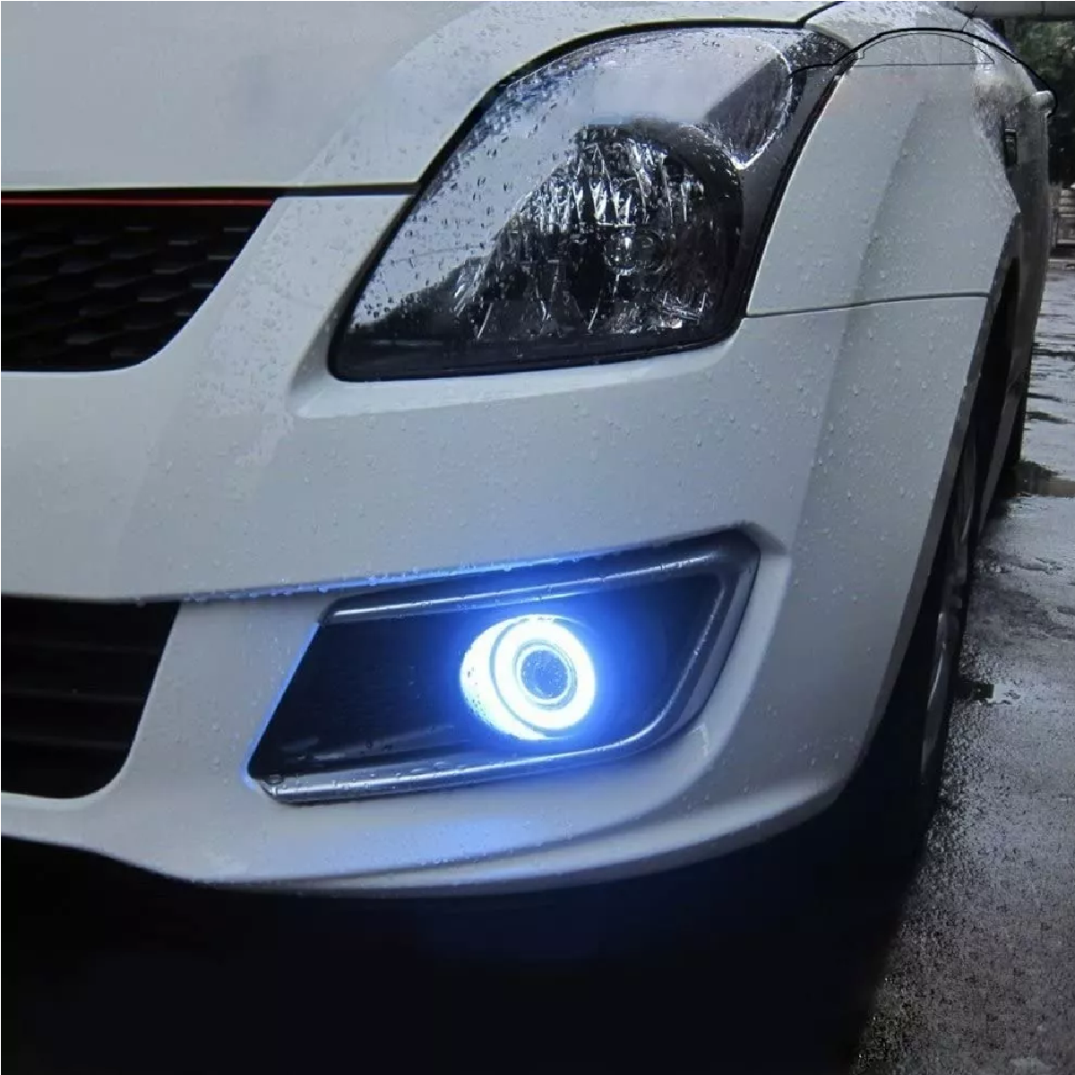 Par Faros Antiniebla Led 3.5in Ojos De Ángel Para Autos Moto
