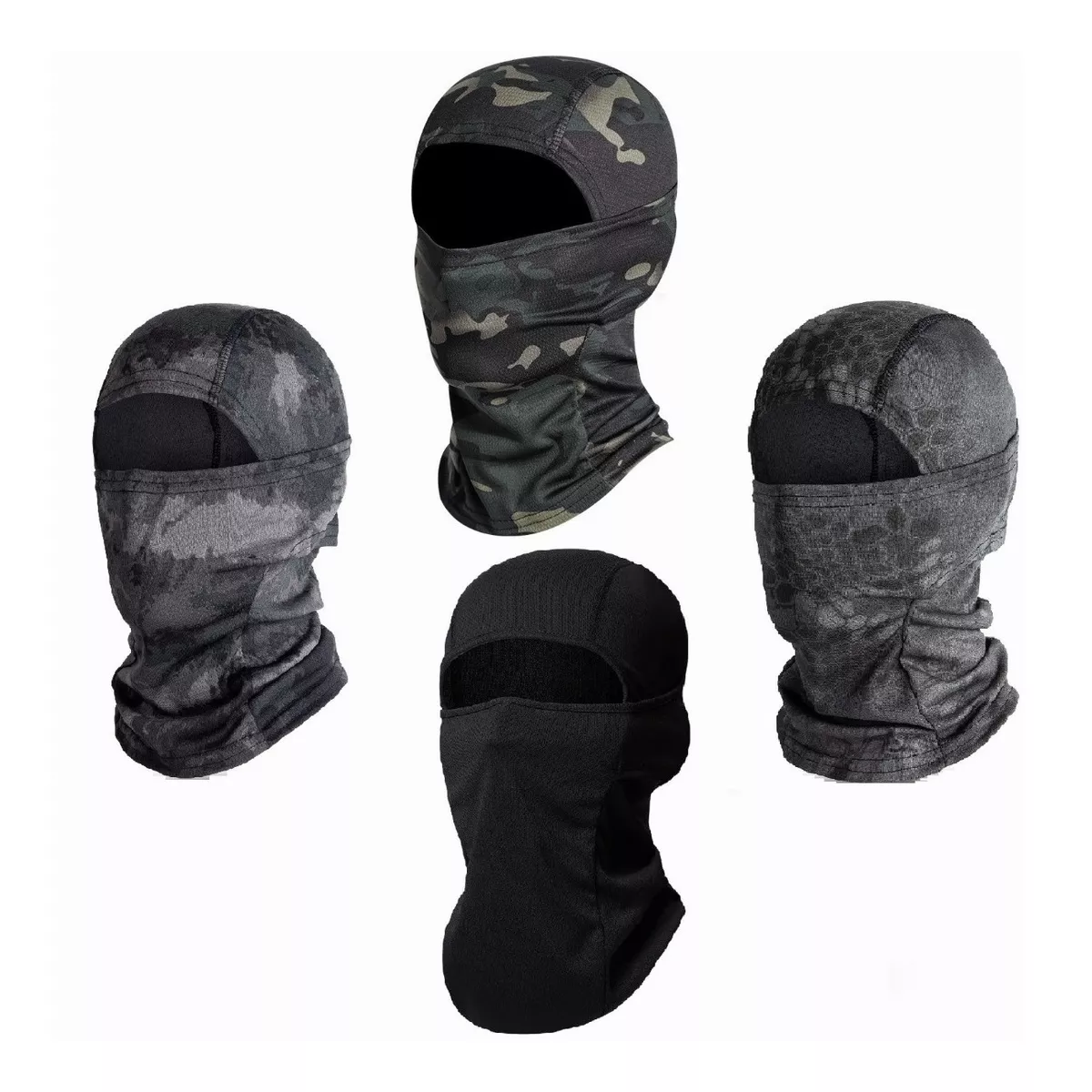 Kit 4pz Pasamontañas Tactico Balaclava Máscara Para Motociclista