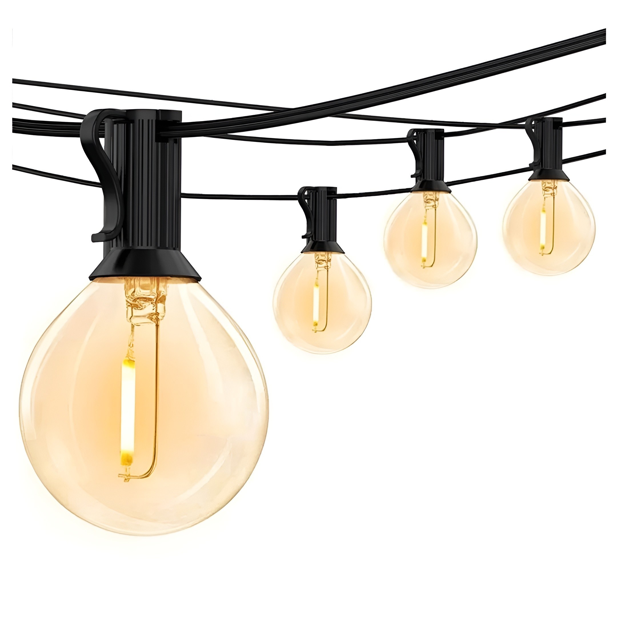 Led Guirnalda De Luces 25+2 Focos De Exterior Vintage 15m