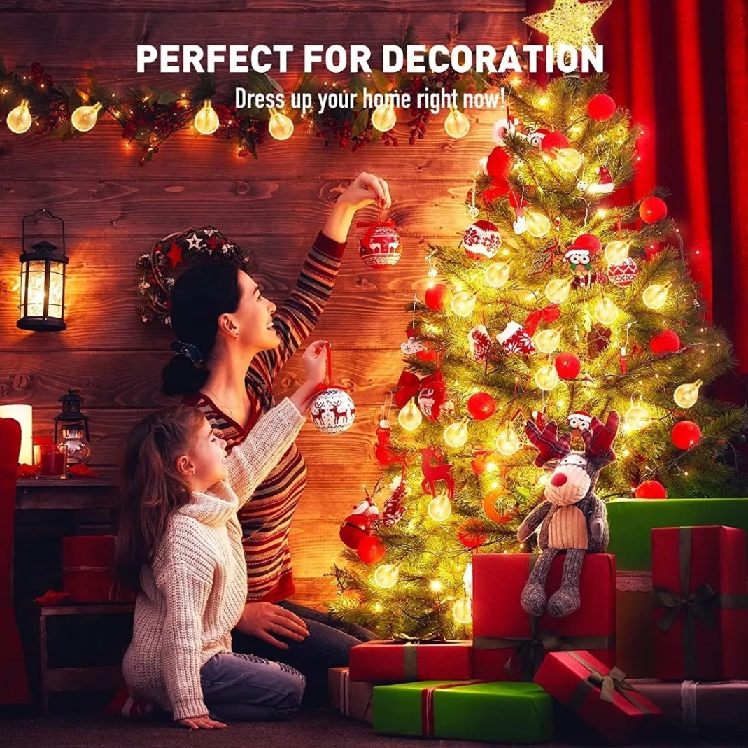 Led Guirnalda De Luces 25+2 Focos De Exterior Vintage 15m