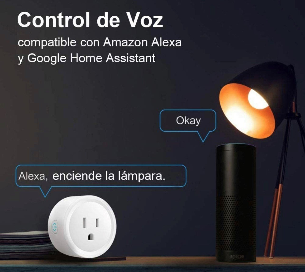 Enchufe Inteligente Smart Wifi Mini con Google Home Assitant y