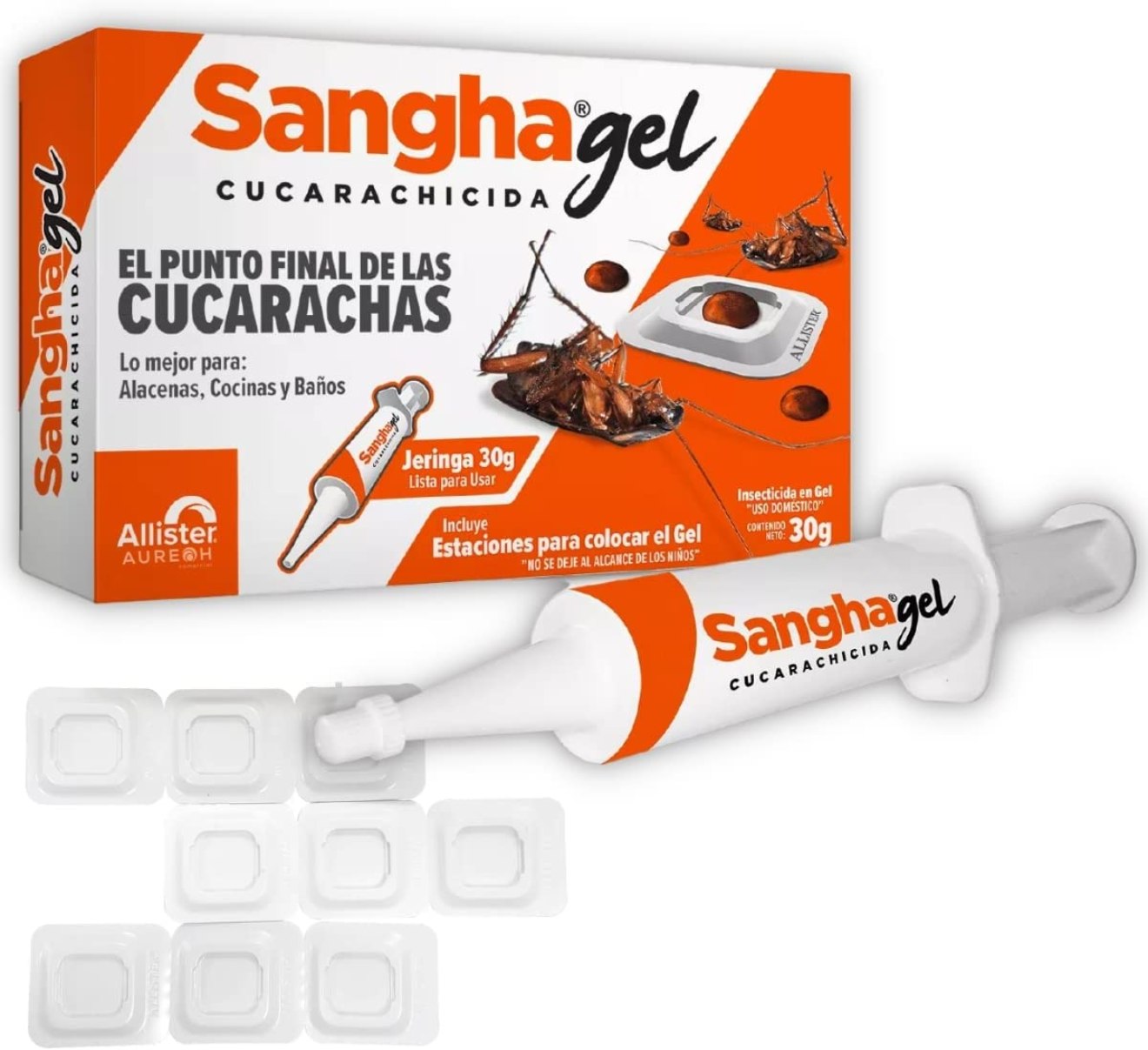 Cebo Cucaracha Sangha Gel Jeringa 30gr Allister