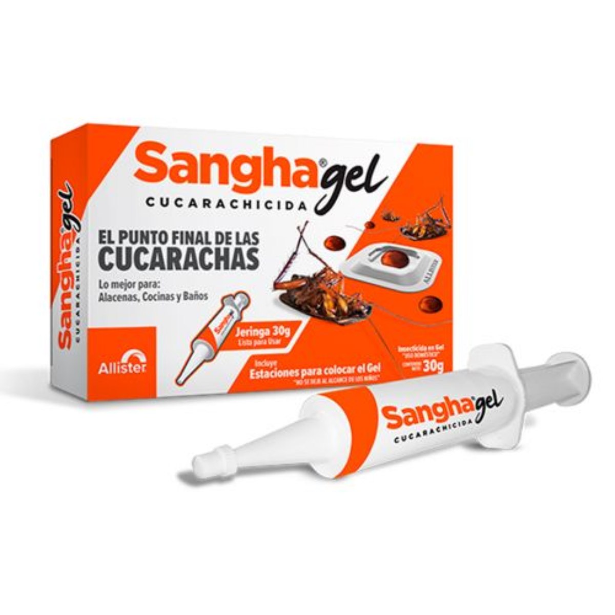 Cebo Cucaracha Sangha Gel Jeringa 30gr Allister