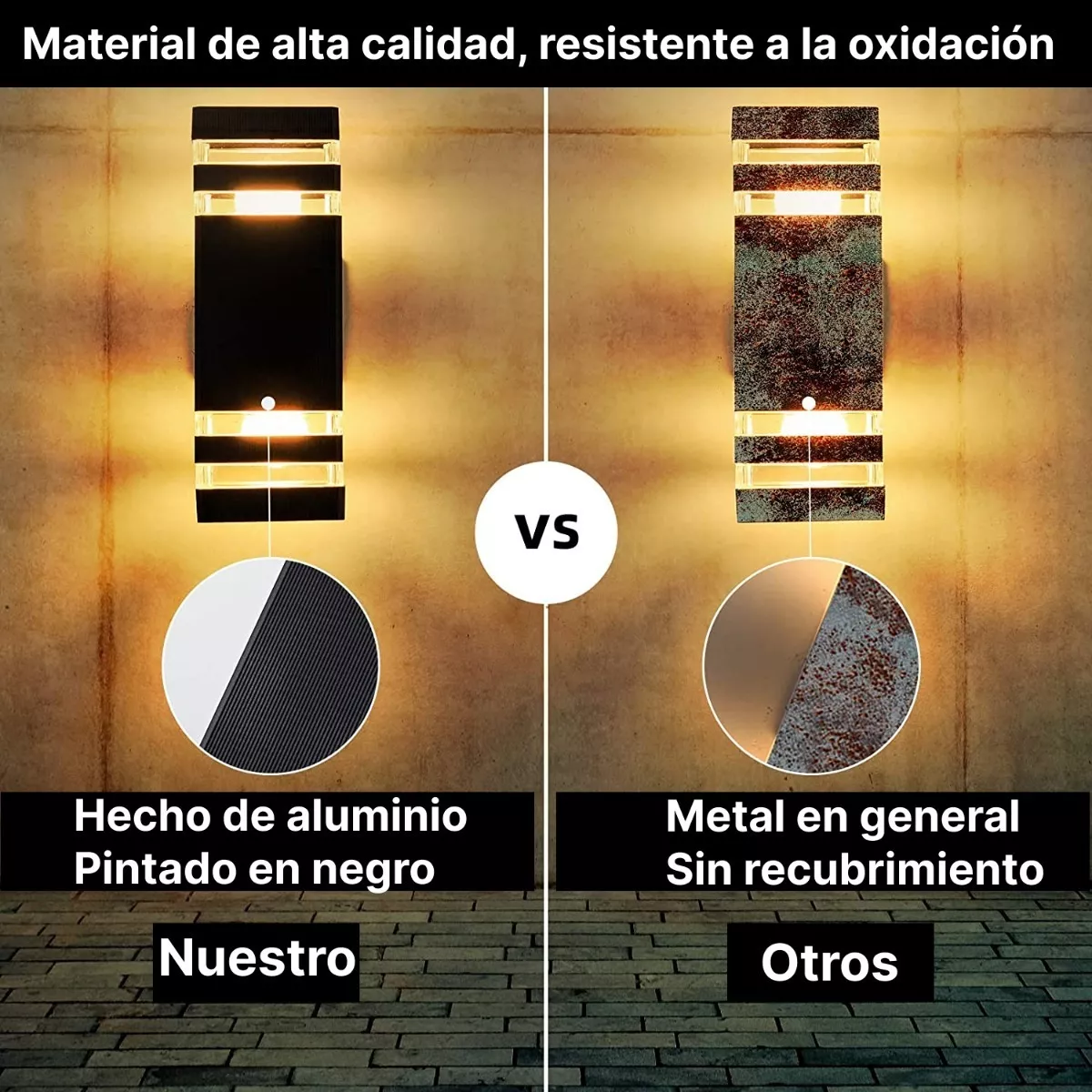 Lámpara De Pared Exterior Led 5w 3000k Ip65 Impermeable