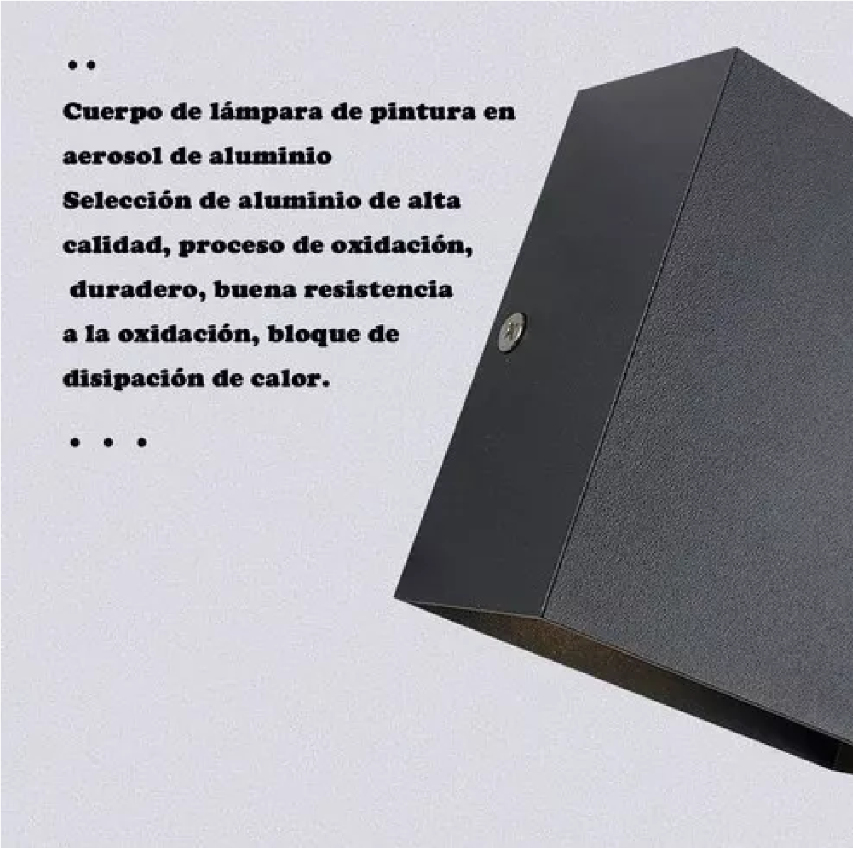 Lámpara De Pared Led De 12w Foco Flotante Moderno Negro + Luz Blanca