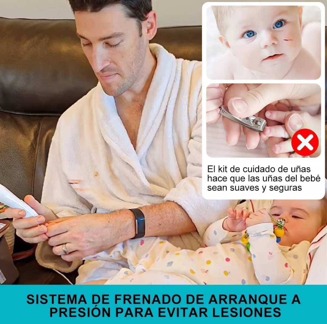 Lima De Uñas Bebe Eléctrico Corta Cortaúñas Pulido