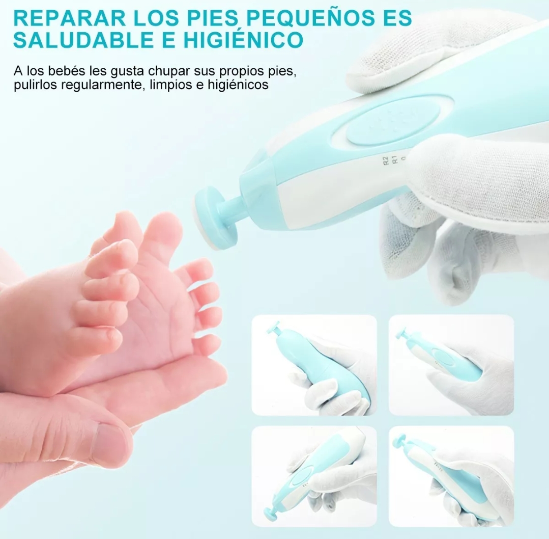 Lima De Uñas Bebe Eléctrico Corta Cortaúñas Pulido