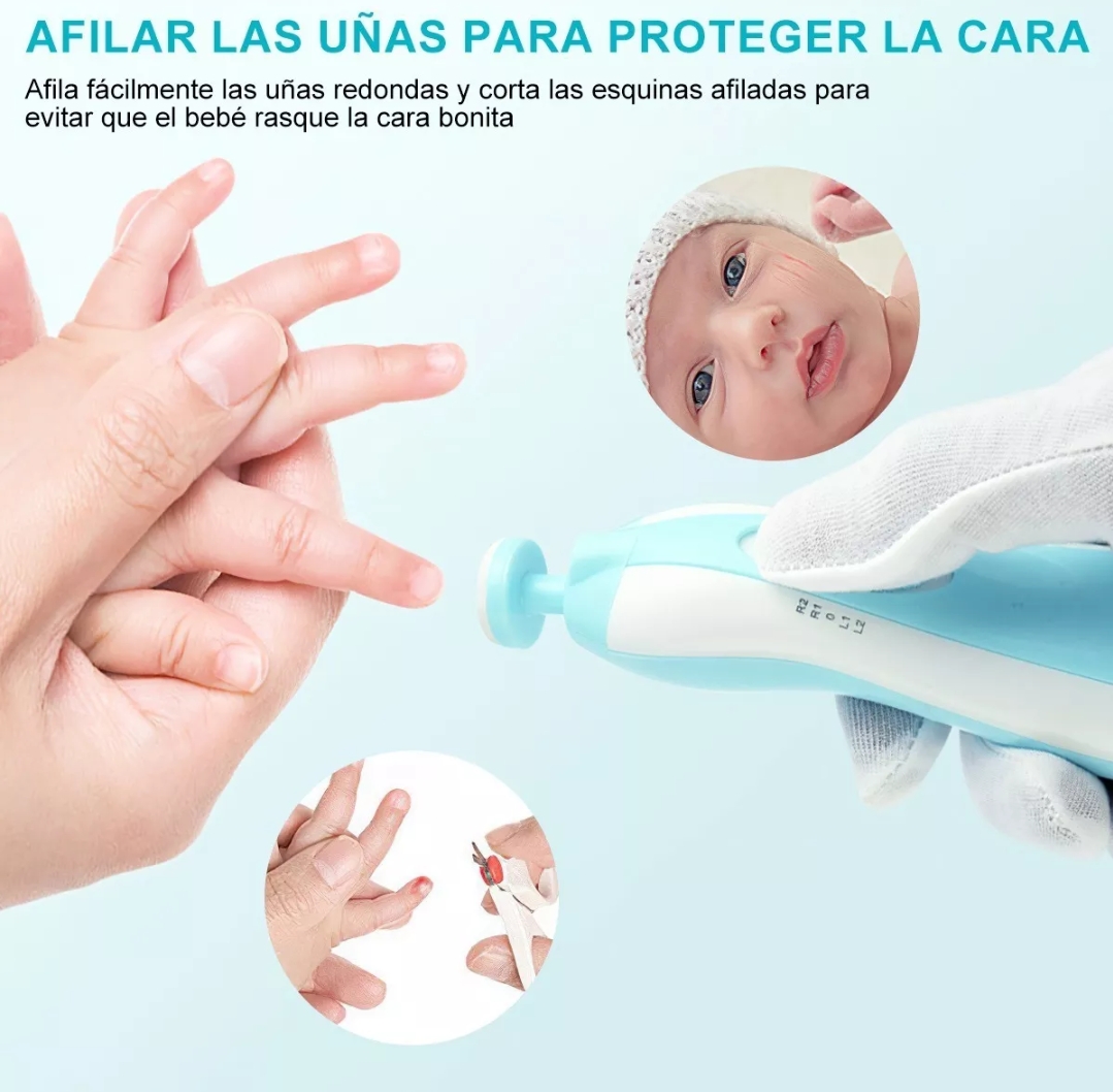 Lima De Uñas Bebe Eléctrico Corta Cortaúñas Pulido