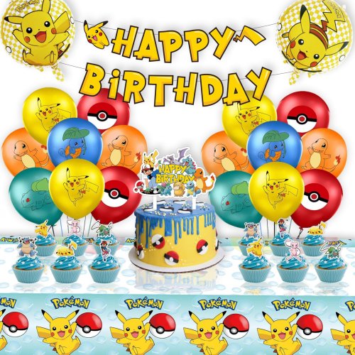 Kit Fiesta Pokémon Globos De Cumpleaños Decoración –