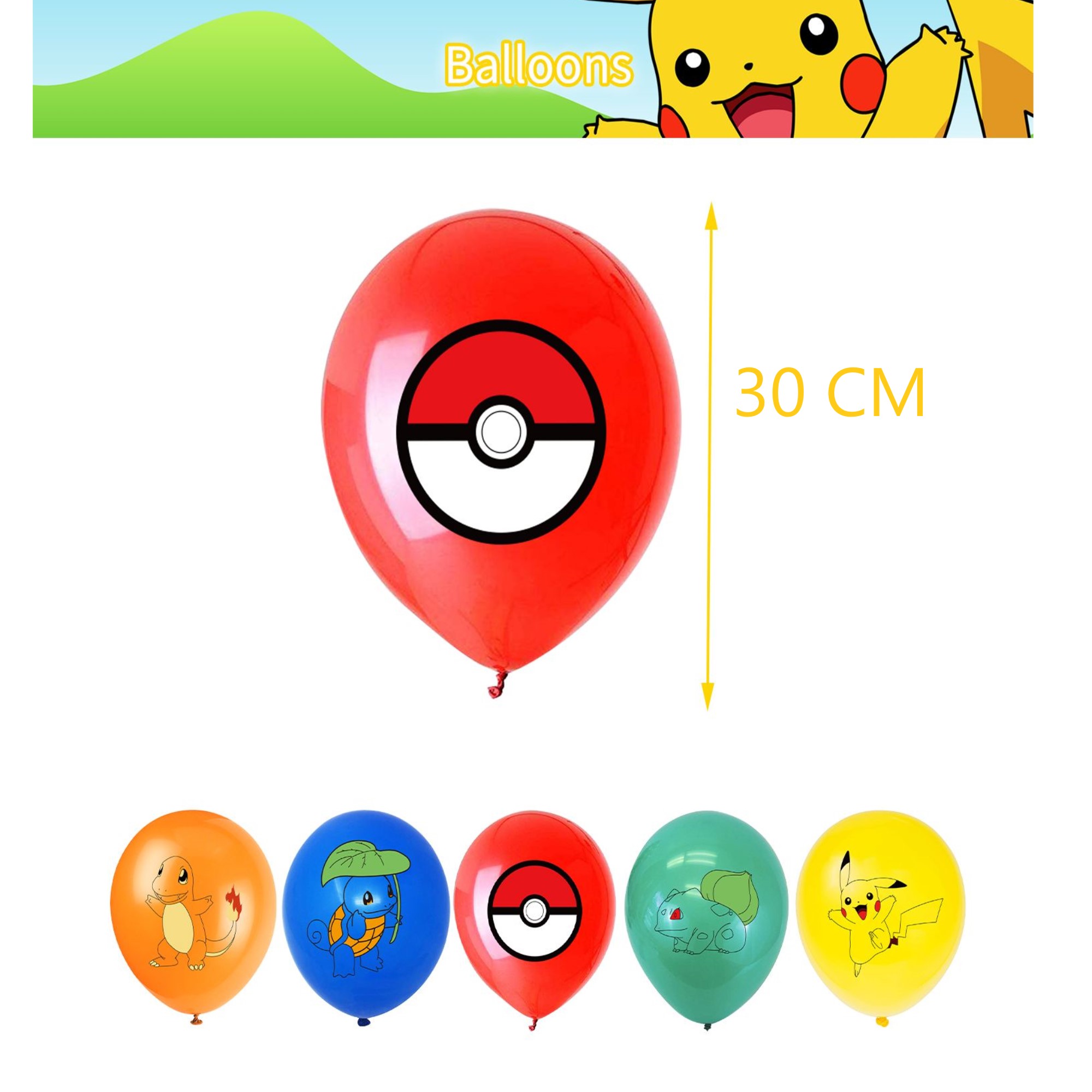 Globos De Cumpleaños Decoración Kit De Fiesta PIKACHU