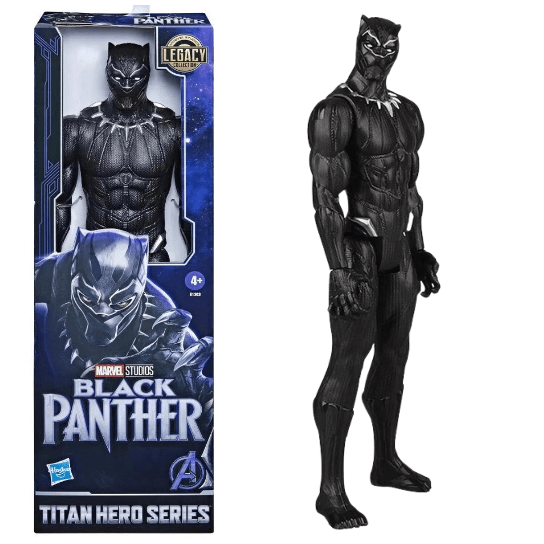 Figura Super Hereo Avengers Pantera Negra Black Panther Vengadores E1363 Hasbro