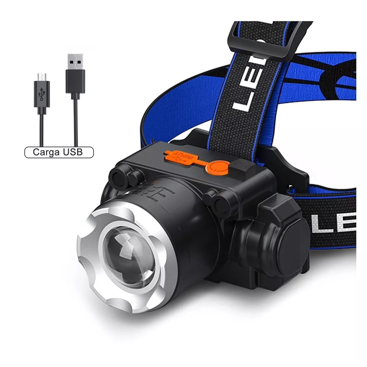 Lámpara De Cabeza Led Usb Recargable