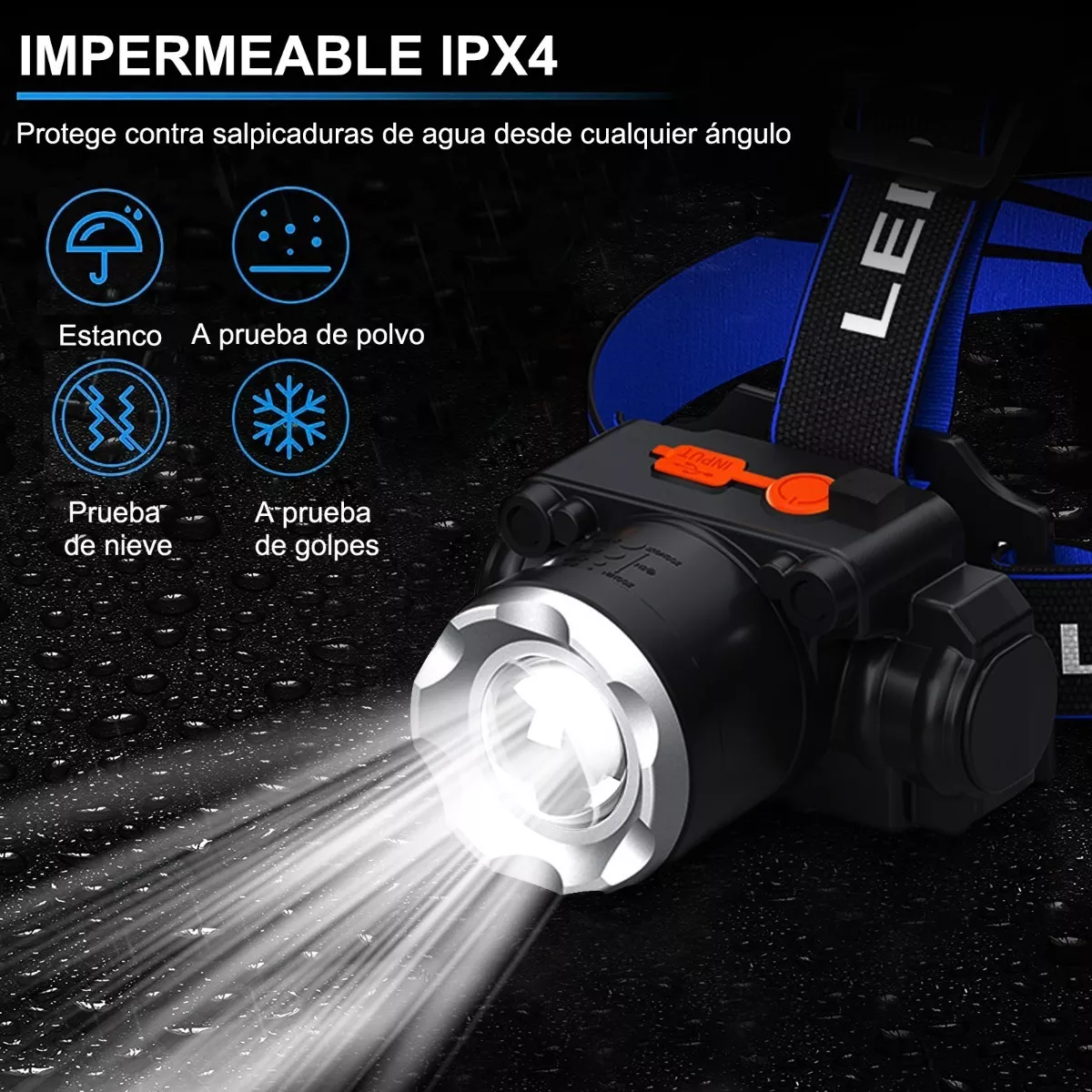 Lámpara De Cabeza Led Usb Recargable