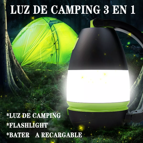 Lámpara Recargable Linterna Camping Led Para Acampar Usb