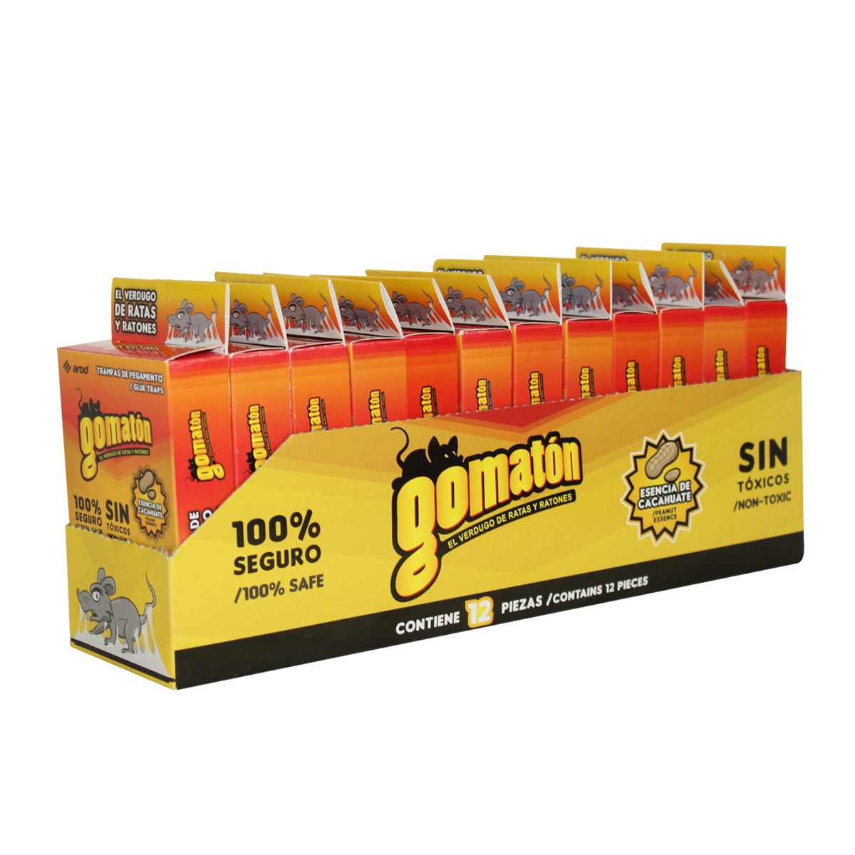 Trampa Para Ratones Gomatón 12 Cajas