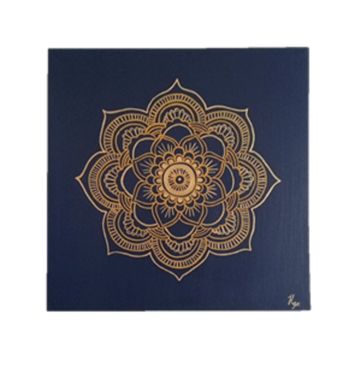 Cuadro decorativo pintado a mano Galería Oneris MANDALA HINDU 60X60