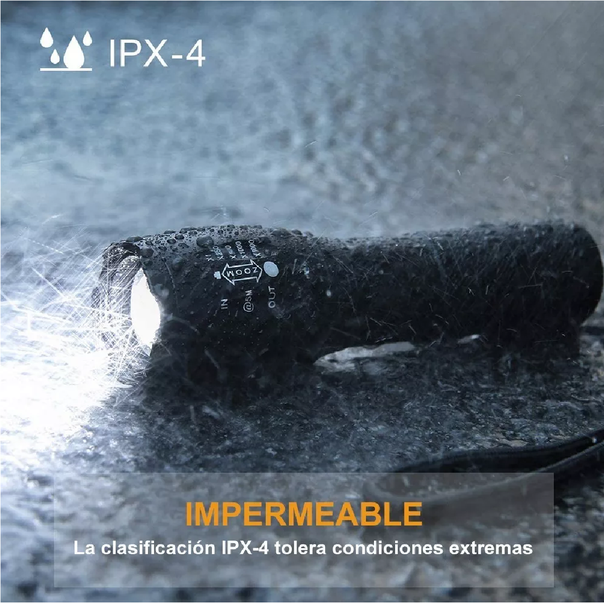 Lampara Táctica 4000 Lumens Led T6 Usb Recargable