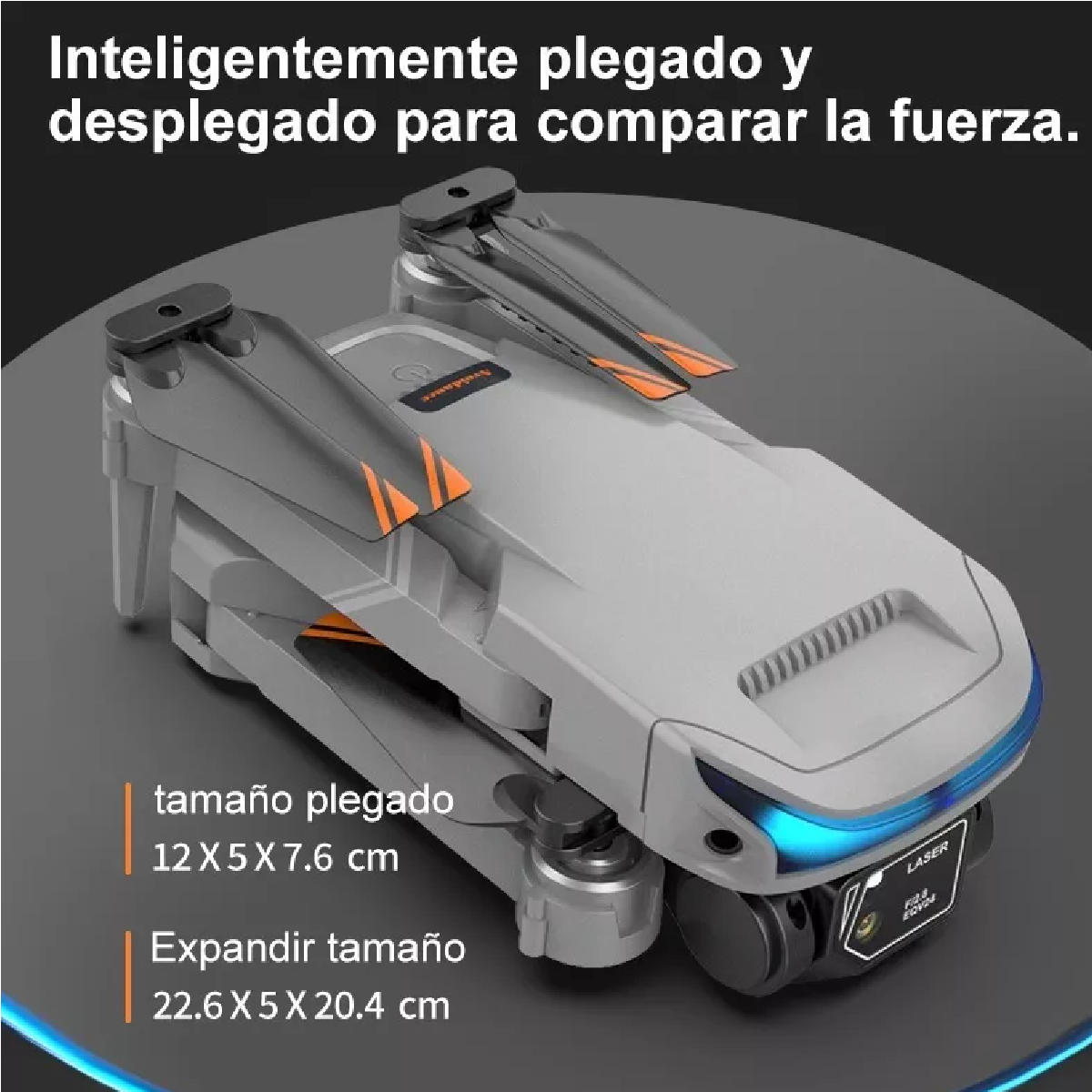 Dron Cuadricóptero Xt9 A Control Remoto C/cámara 4k Hd Grey