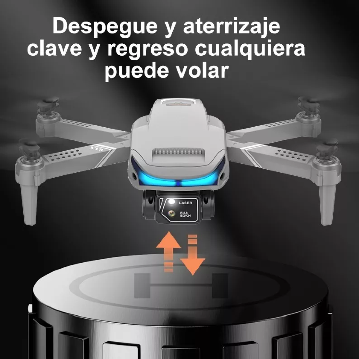 Dron Cuadricóptero Xt9 A Control Remoto C/cámara 4k Hd Grey