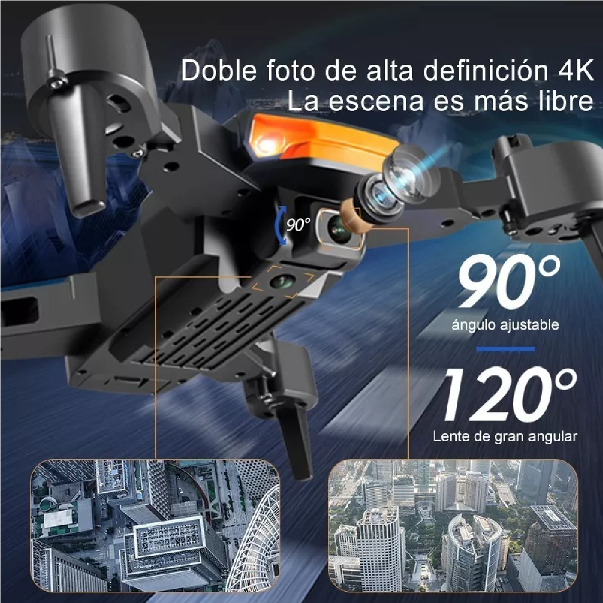 Mini Drone Con Cámara Hd 4 Baterías Y Caja De Bolso De Mano