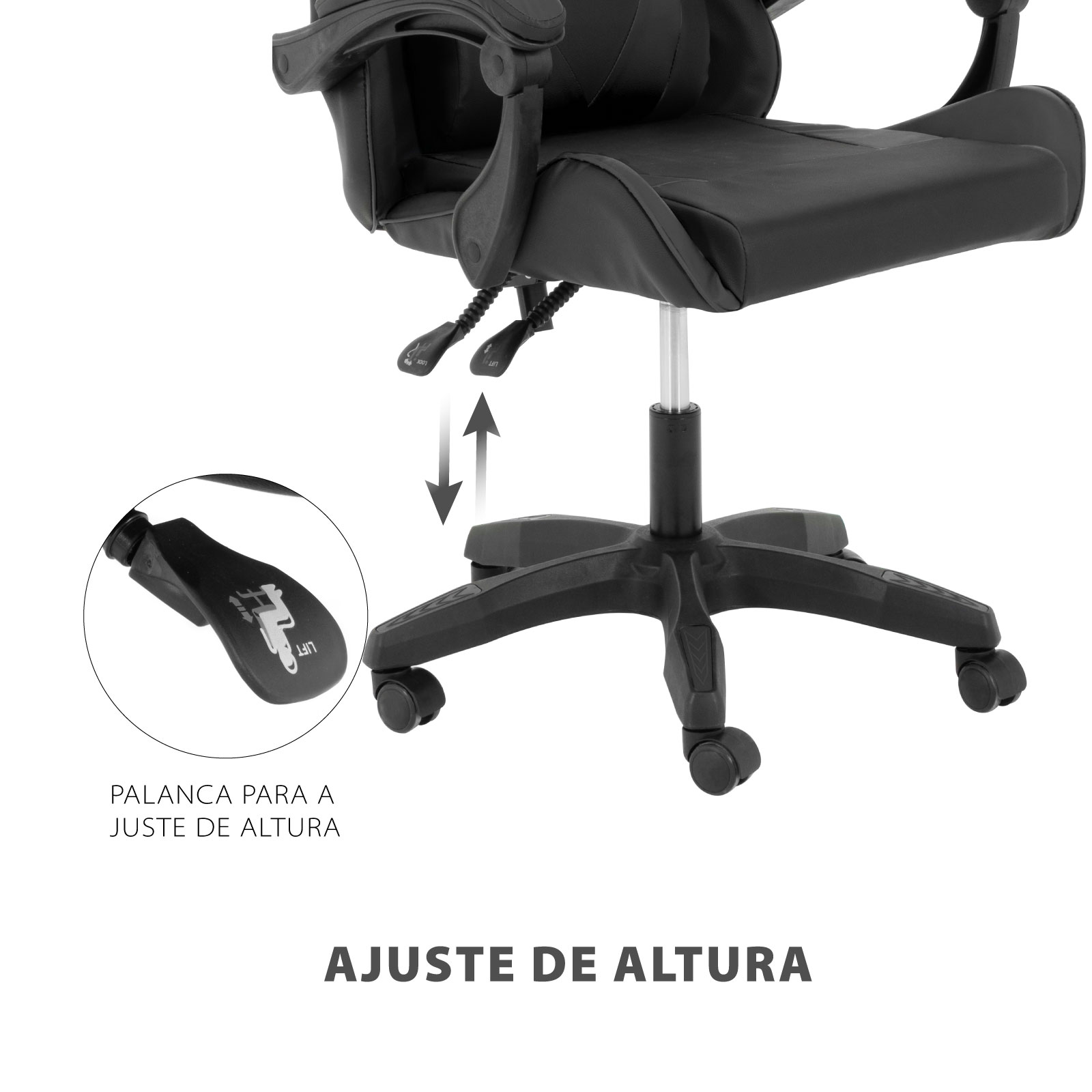 Silla Gamer con Respaldo Ergonómico y Asiento reclibnable, Cojin Lumbar para Computadora Pc