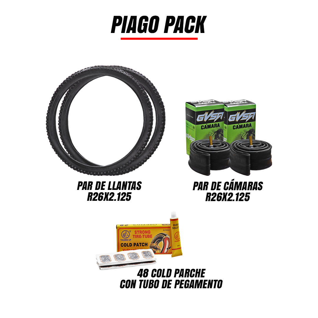 Kit 2 Llantas 2 Camaras Y Parche Para Bicicleta R26