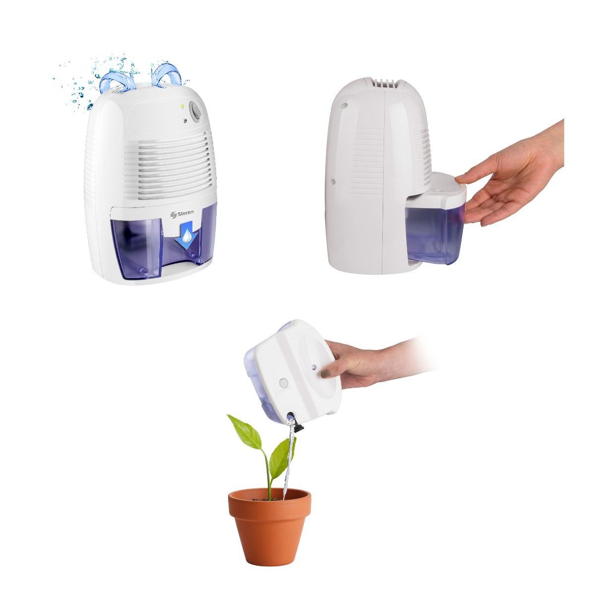Deshumidificador Electrónico Steren AIR-230 Tanque de 500ml