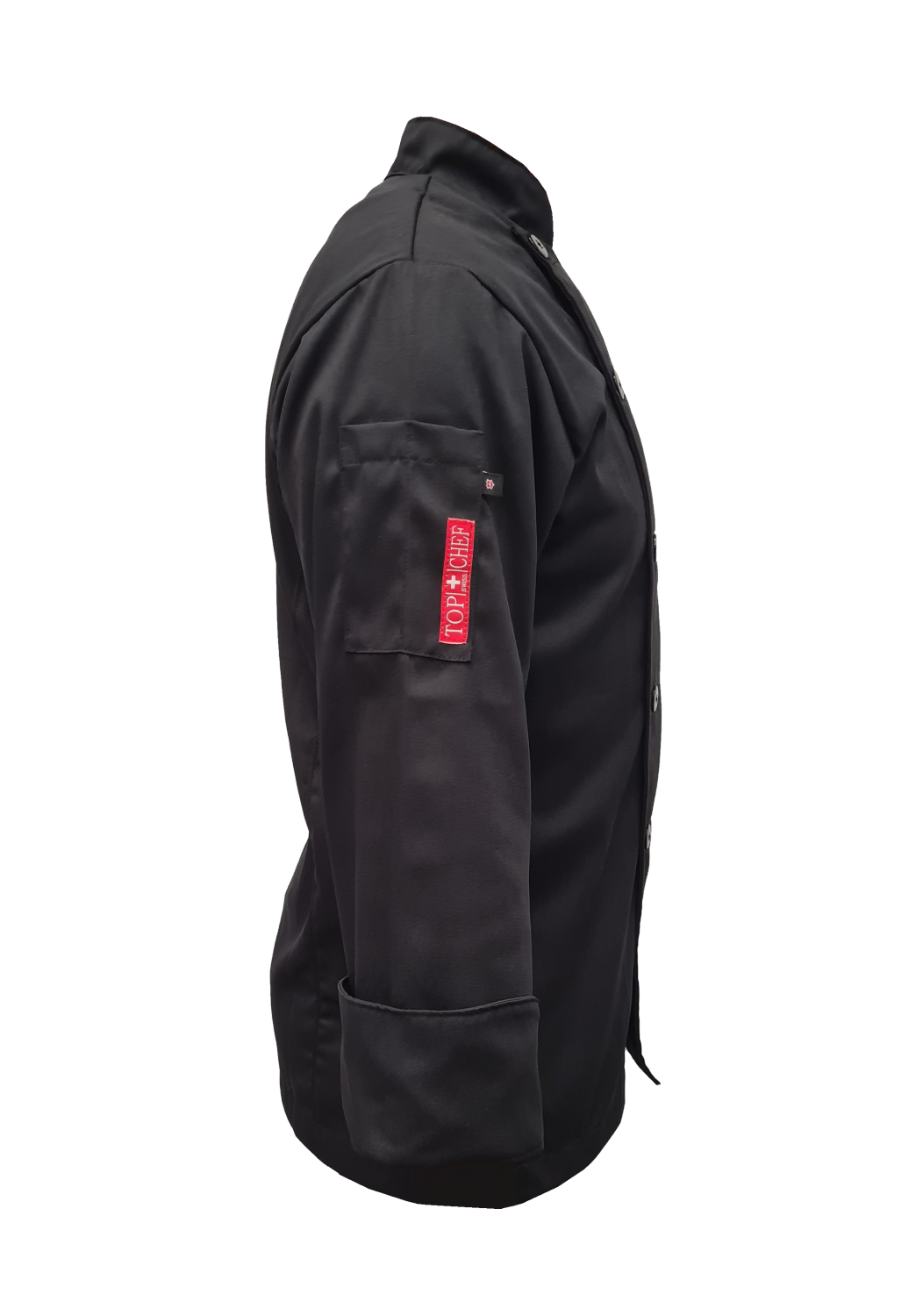 Filipina de Chef Para Hombre Color negro Liso Top Swiss Chef