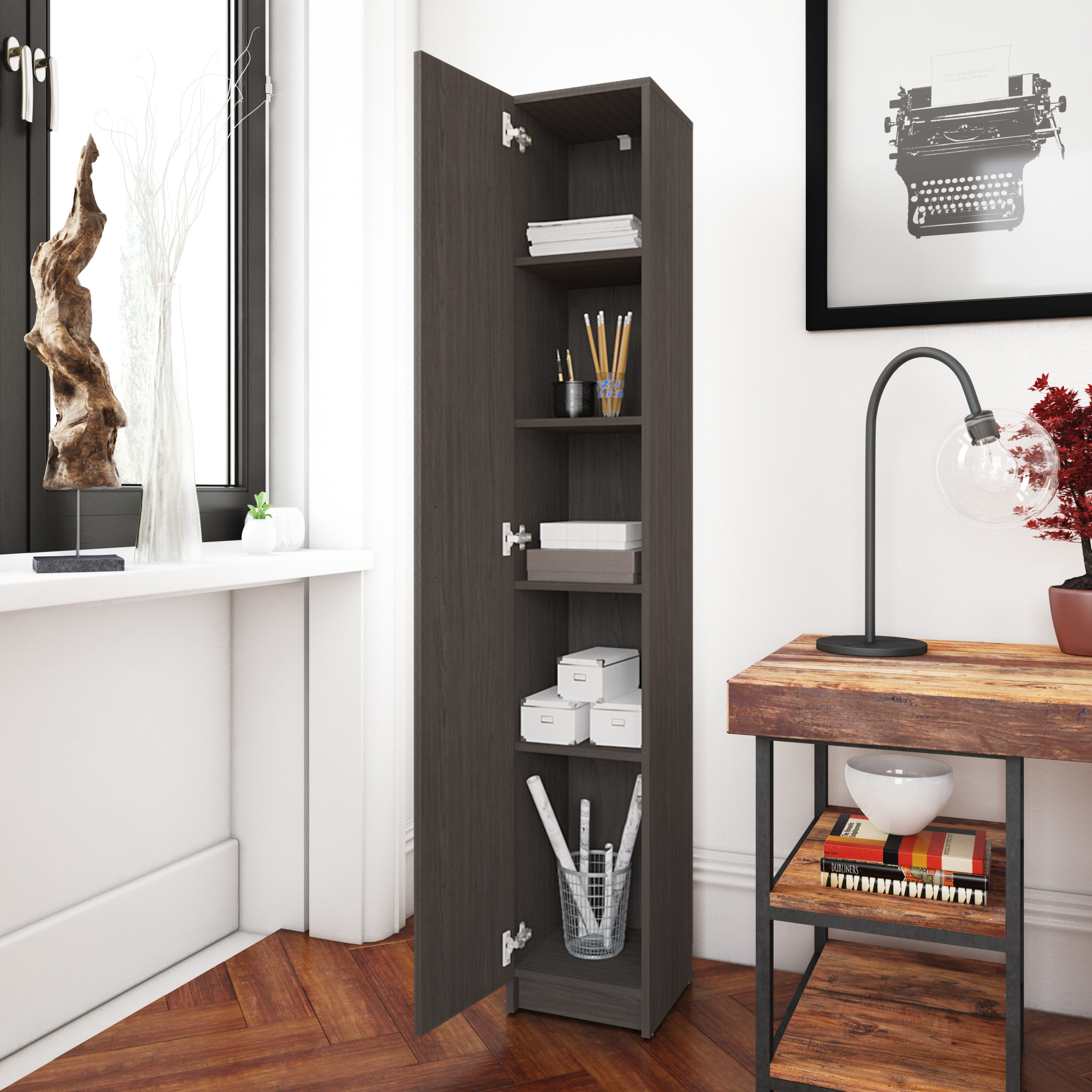 Gabinete Organizador Playcon Color Tabaco Touch