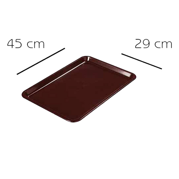 Charola fibra de vidrio Panadería rectangular Serazu 29x45cm/11.4x17.7in 6 pzas. MG-29X45 