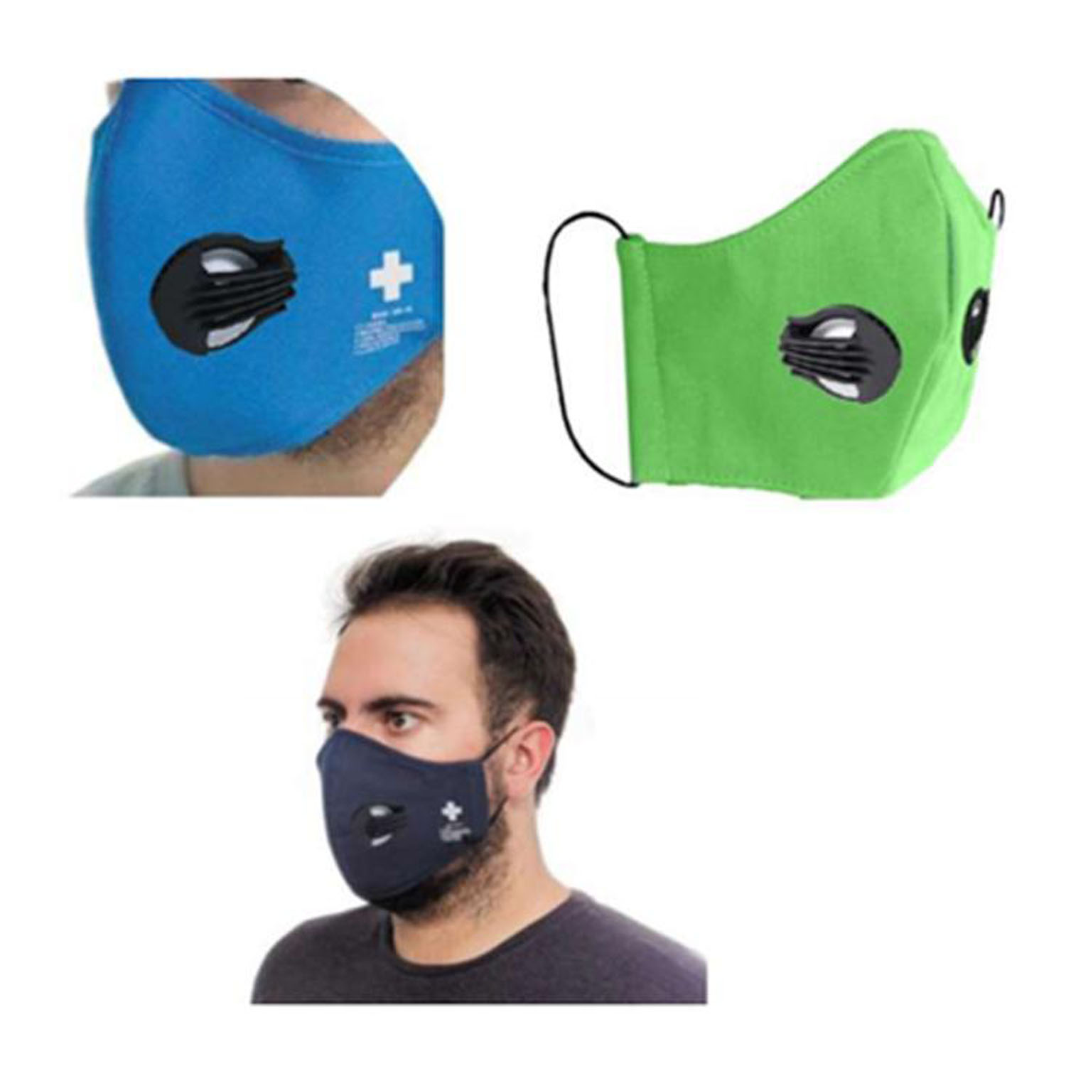 Venta de Válvulas para Tapabocas MXBPE-012 100 Pzs Protección 1PM2,5 N95 N99 Negro 1 Membrana, BreathPure