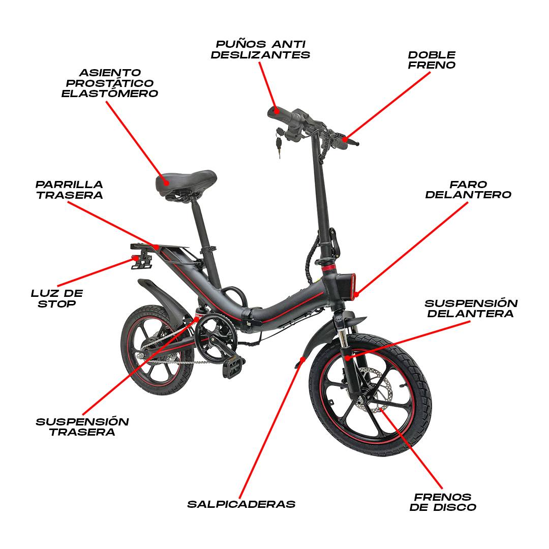 Bicicleta Eléctrica Plegable R16 - R29