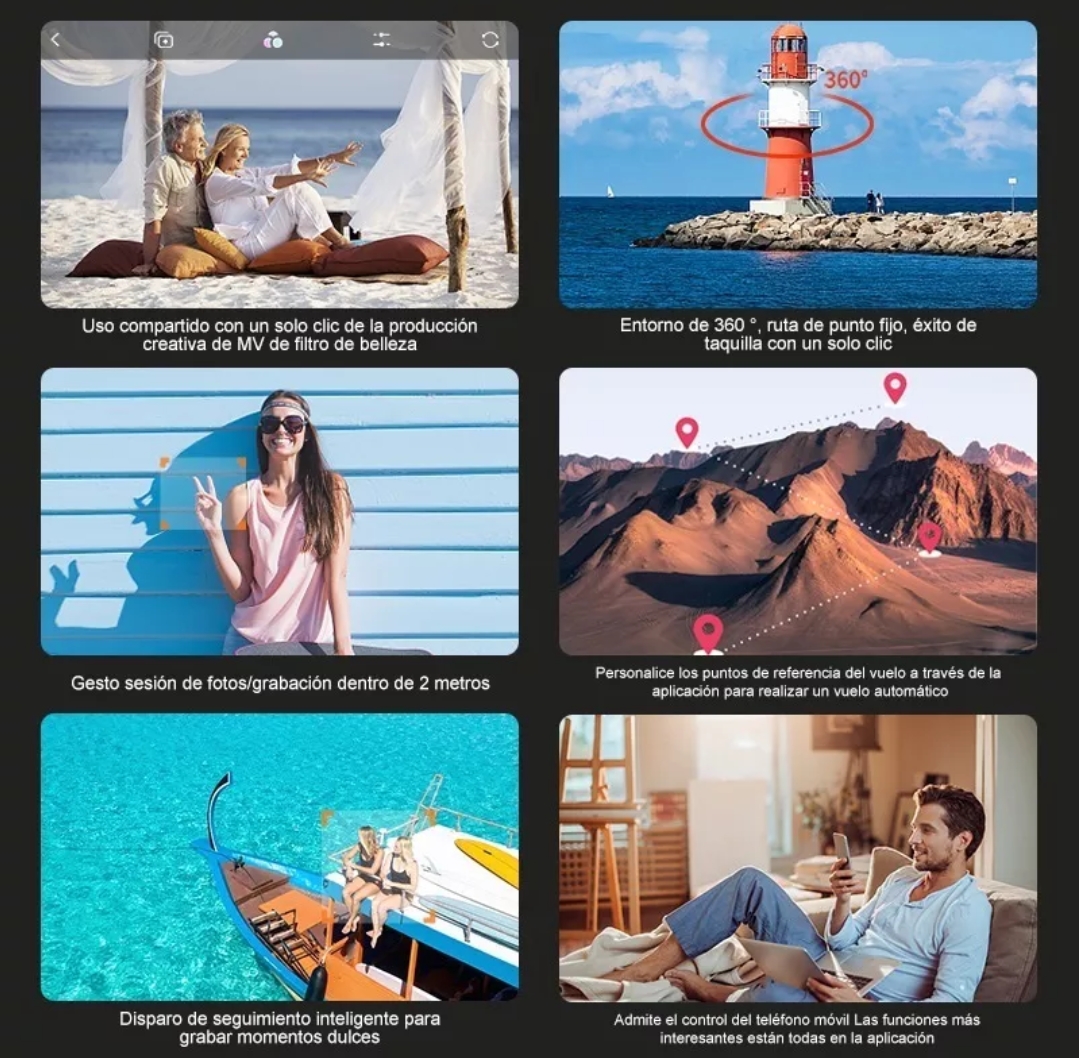 Dron Cuadricóptero Axnen Xt9 A Control Remoto C/cámara 4k Hd