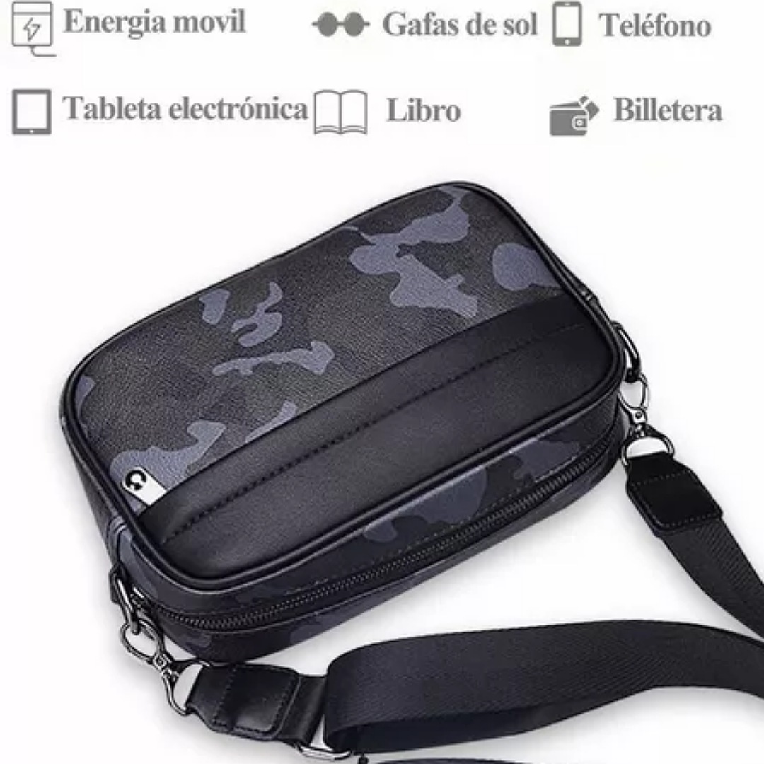 Moda Mariconera Bandolera Cuero Los Hombres Crossbody Bolso