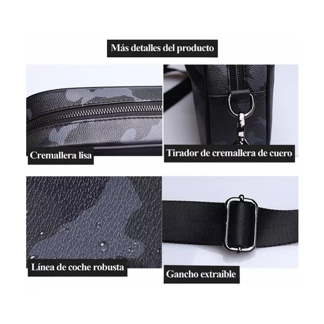 Moda Mariconera Bandolera Cuero Los Hombres Crossbody Bolso