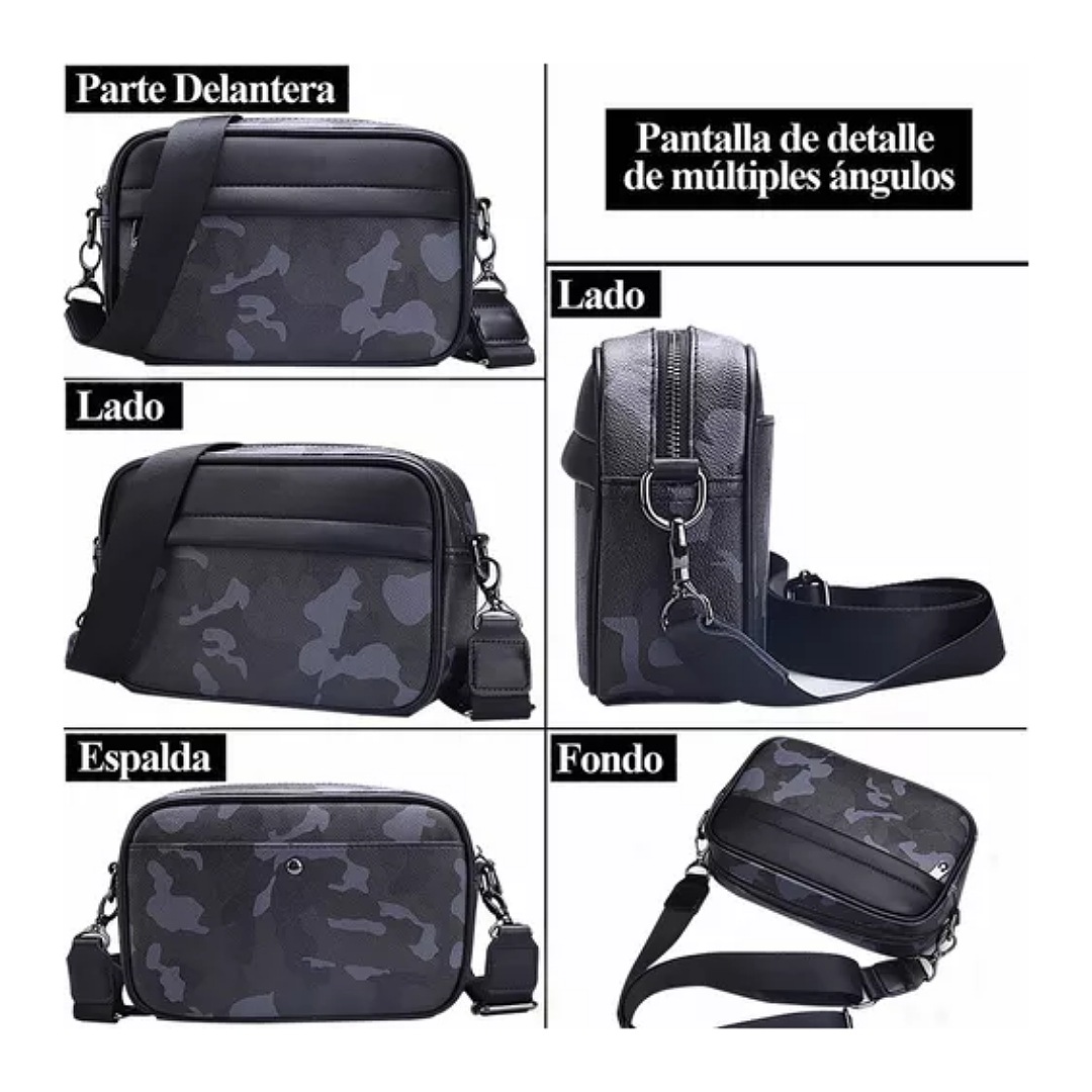 Moda Mariconera Bandolera Cuero Los Hombres Crossbody Bolso