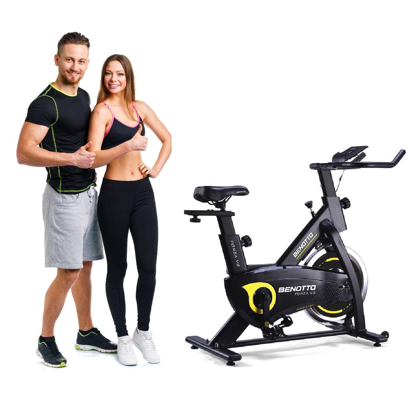 Bicicleta Fija Forza V2 Negro Aparato De Ejercicio Benotto