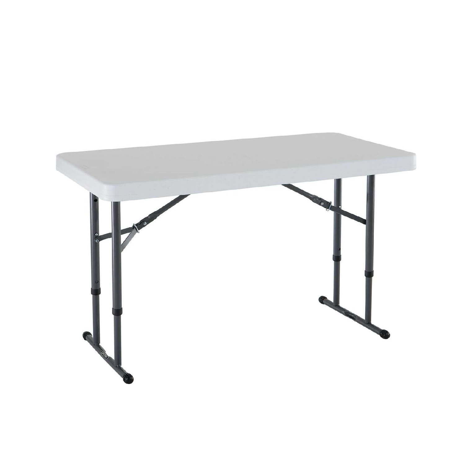 Mesa Plegable Rectangular 1.22m Ajustable Blanca Lifetime 