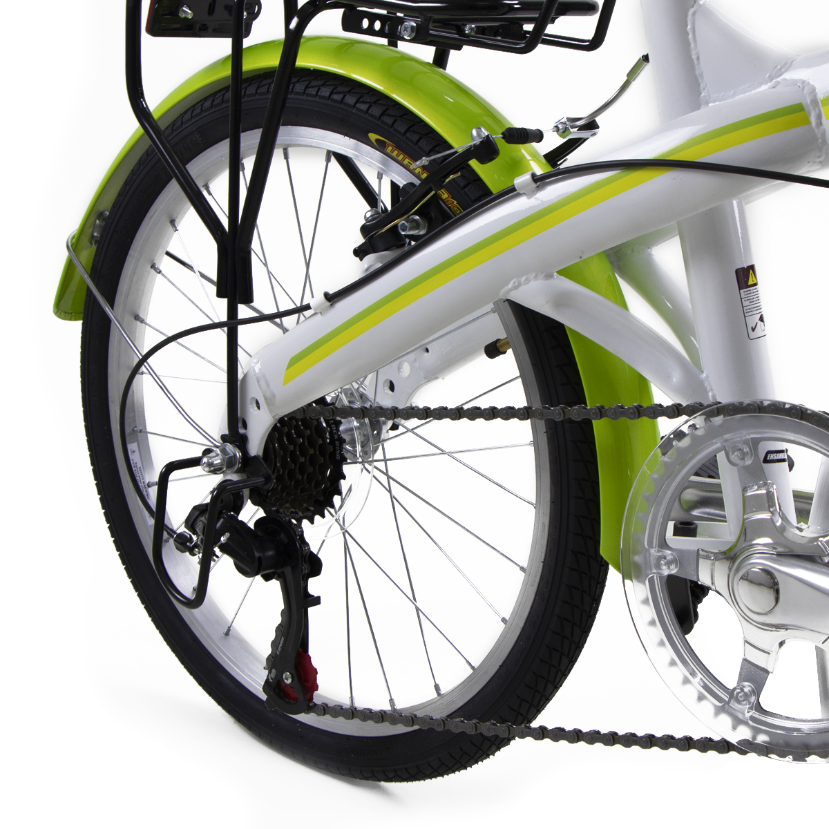 Bicicleta BENOTTO Plegable VANCOUVER R20Acero 7V. Unisex Blanco/Verde