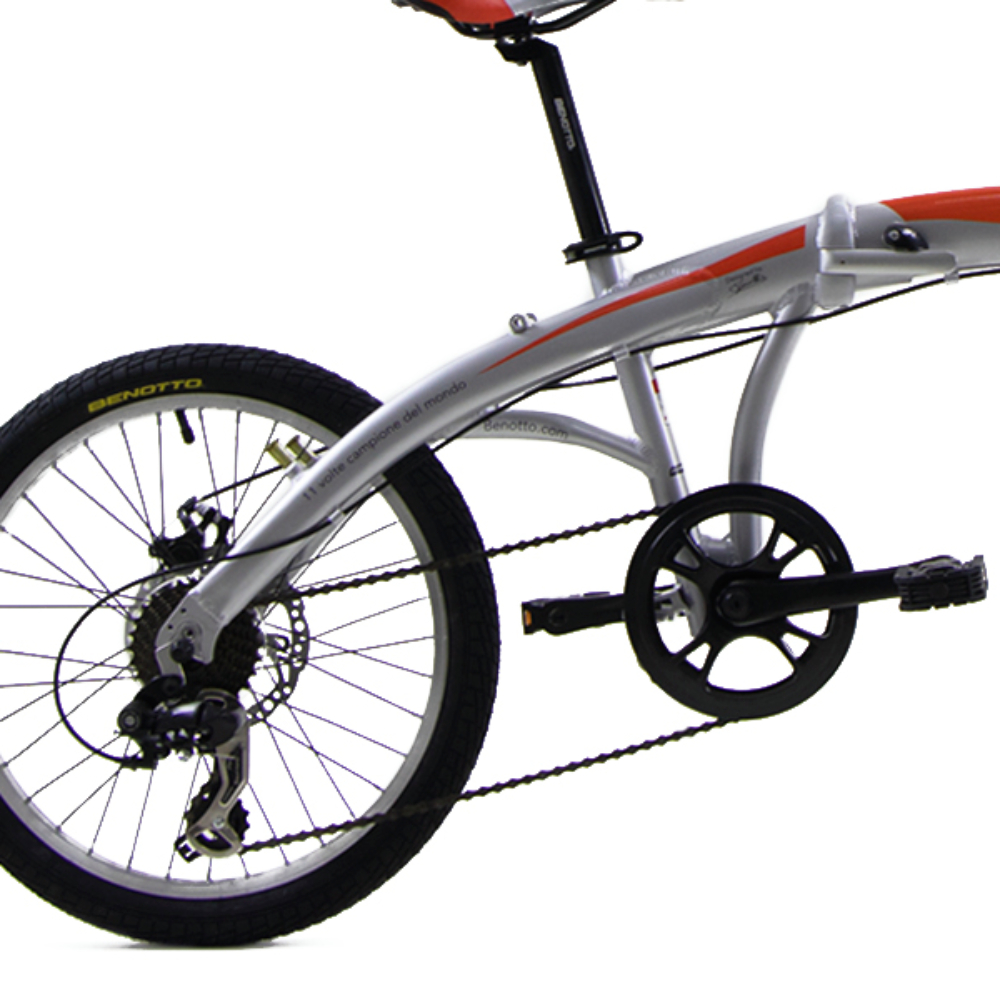 Bicicleta BENOTTO Plegable ATHENS R20 Aluminio 7V.  Plata/Naranja Unisex