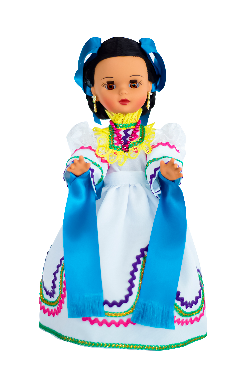 Eulalia Colecciones- Muñeca Mexicana Modelo Monterrey.  Pieza de colección de 38 cm. Hecha a Mano. Creación Original, variedad de colores en telas, detalles y accesorios.