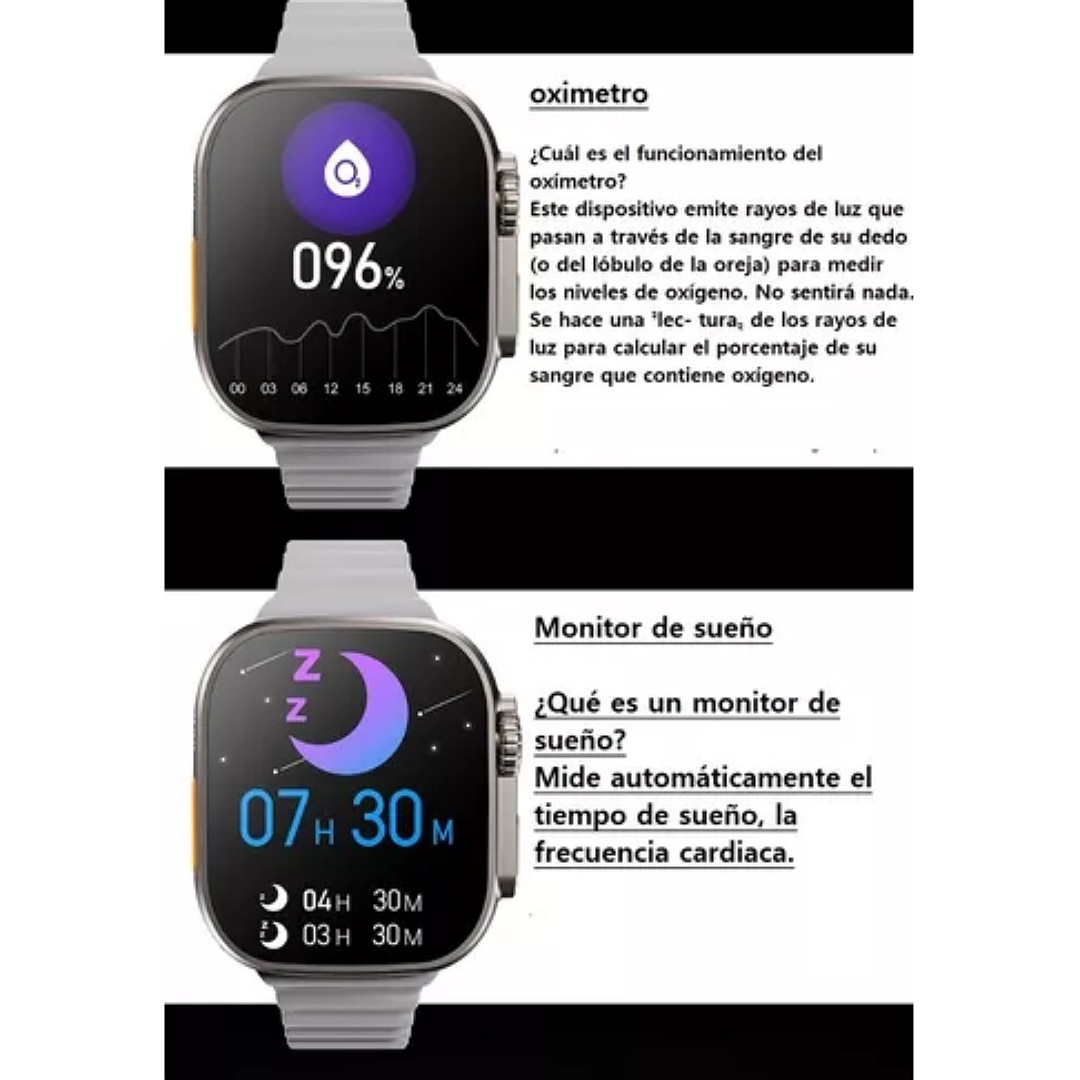 Reloj Inteligente T800 Ultra Smartwatch Carga Inalámbrica