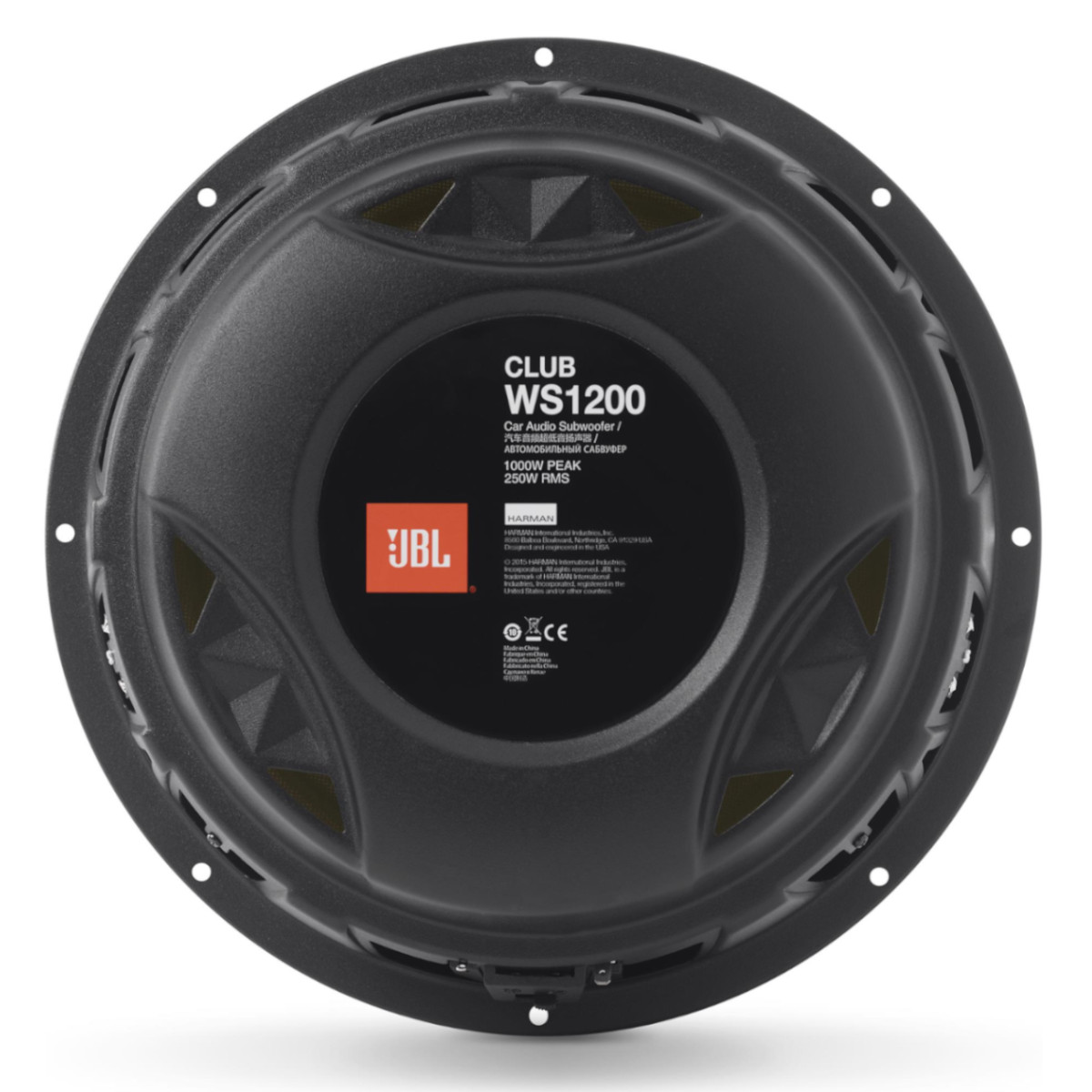 Subwoofer Plano 12 JBL Club WS1200 1000w 2/4 Ohms SSI para Auto