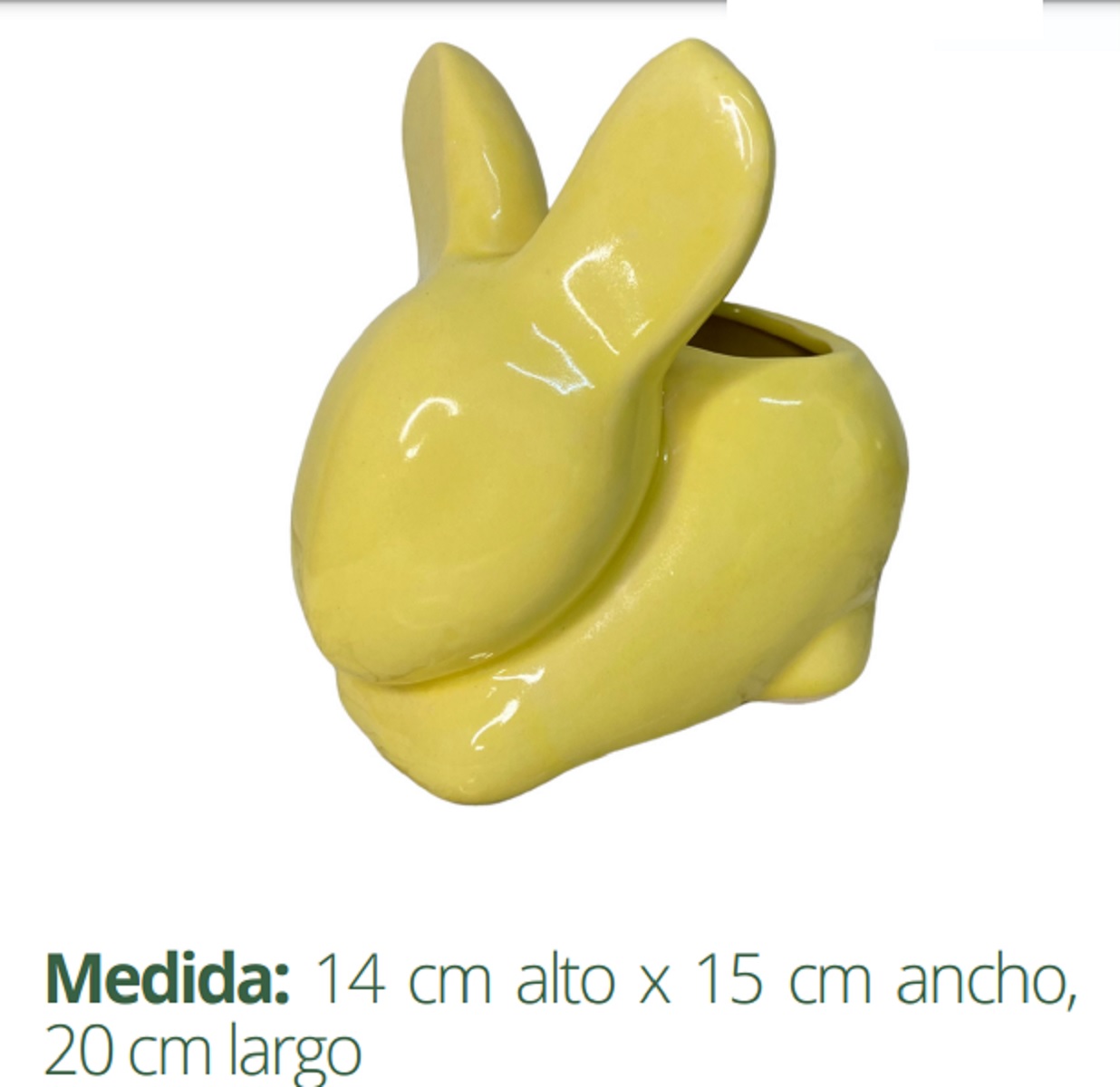 Figura Maceta Decorativa De Cerámica  Galería Oneris CONEJO