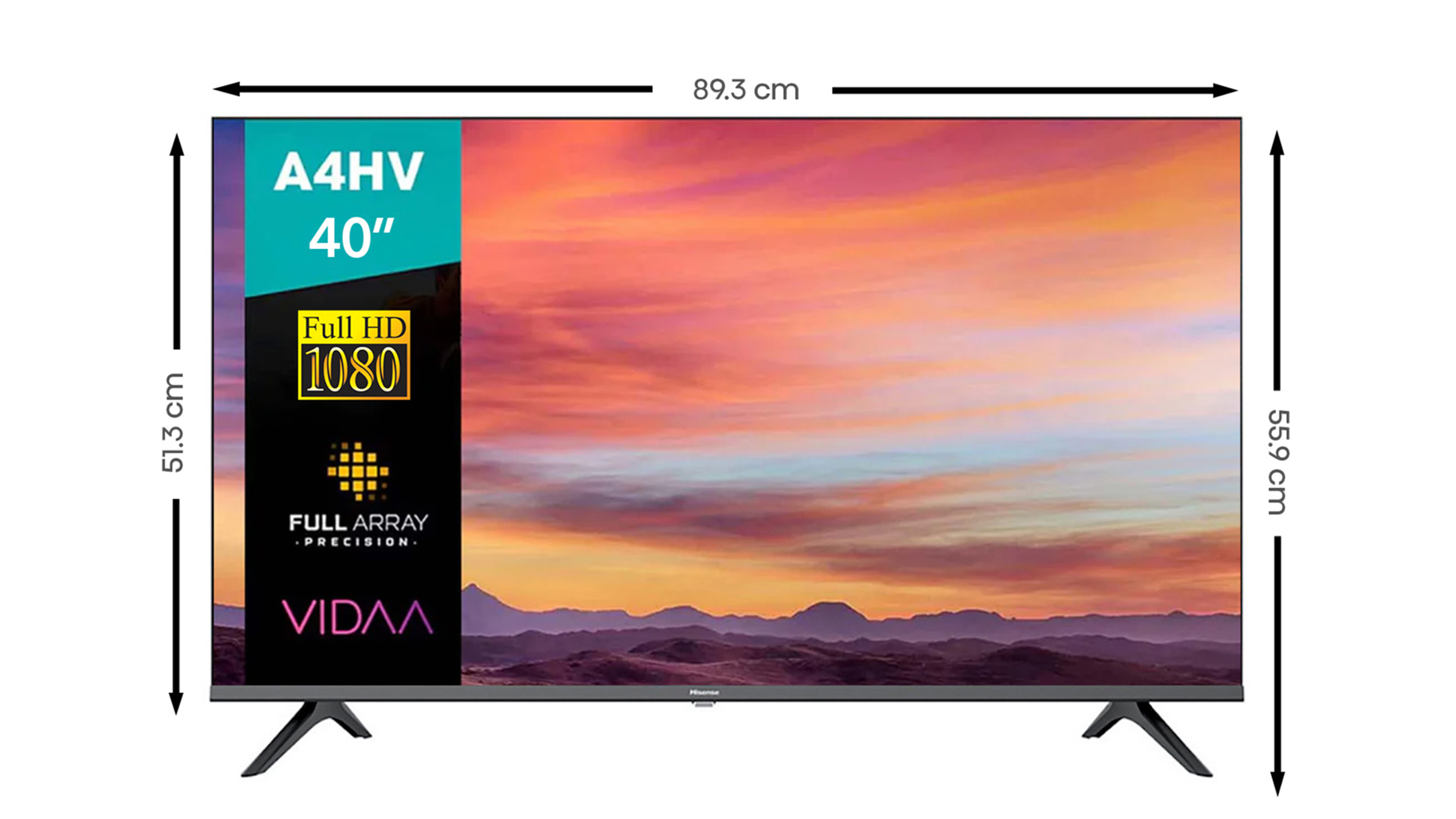 Pantalla Hisense 40" FHD 40A4HV Smart TV Vidaa