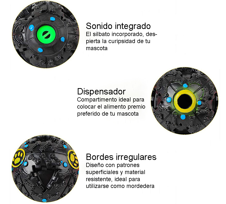 Juguete Dispensador Pelota Mordedera Para Mascota Perro Gato