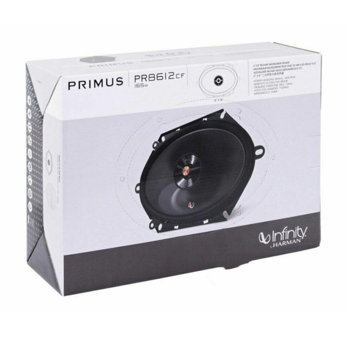 Set Bocinas 6x8 Infinity Primus PR8612CF 165/55w 3 Ohms para Auto